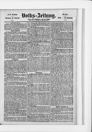 Volks-Zeitung vom 22.02.1898
