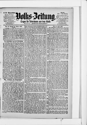 Volks-Zeitung on Apr 19, 1898