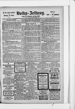 Volks-Zeitung vom 24.04.1898