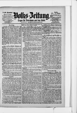 Volks-Zeitung on Apr 25, 1898