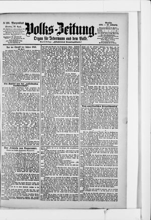Volks-Zeitung vom 26.04.1898