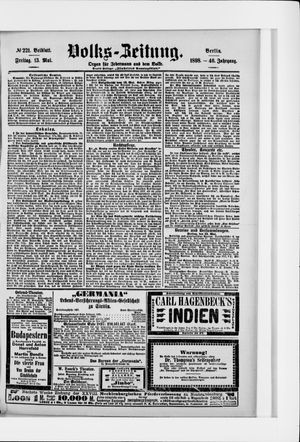 Volks-Zeitung vom 13.05.1898