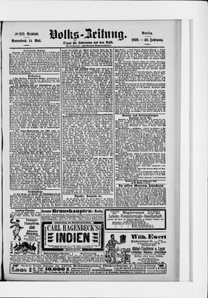 Volks-Zeitung vom 14.05.1898