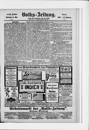 Volks-Zeitung on May 18, 1898