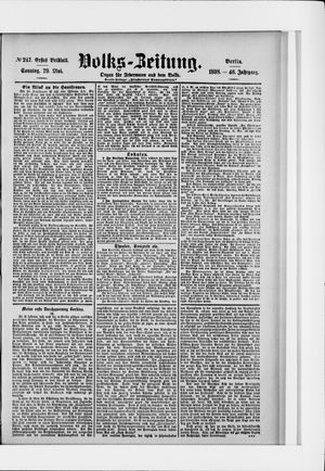 Volks-Zeitung vom 29.05.1898