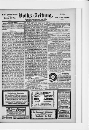 Volks-Zeitung vom 29.05.1898