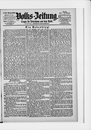 Volks-Zeitung vom 15.06.1898