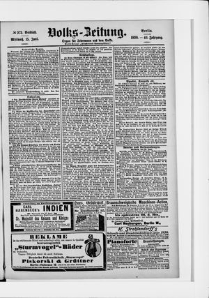 Volks-Zeitung vom 15.06.1898