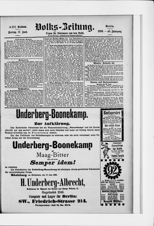 Volks-Zeitung vom 17.06.1898