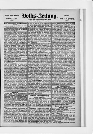 Volks-Zeitung vom 03.07.1898