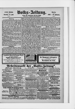 Volks-Zeitung vom 12.07.1898