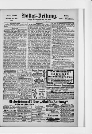Volks-Zeitung on Jul 13, 1898