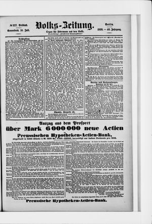Volks-Zeitung vom 16.07.1898