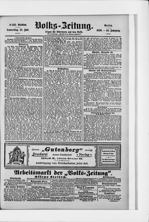 Volks-Zeitung vom 21.07.1898