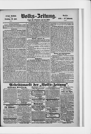 Volks-Zeitung vom 26.07.1898