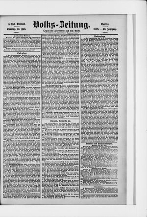 Volks-Zeitung vom 31.07.1898