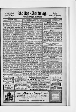 Volks-Zeitung vom 05.08.1898