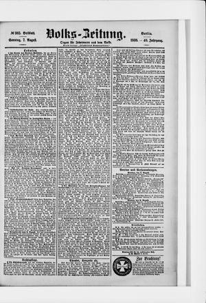 Volks-Zeitung vom 07.08.1898