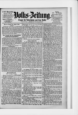 Volks-Zeitung vom 09.08.1898