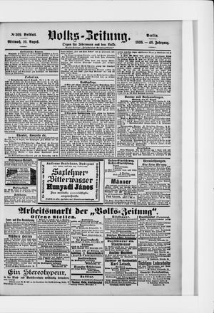 Volks-Zeitung vom 10.08.1898
