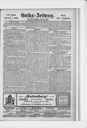 Volks-Zeitung vom 11.08.1898