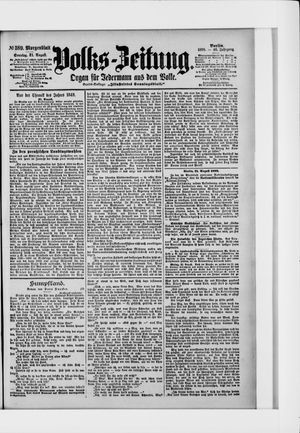 Volks-Zeitung vom 21.08.1898