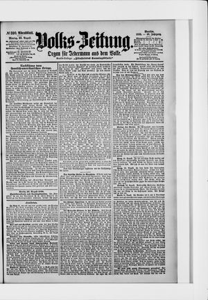 Volks-Zeitung on Aug 22, 1898