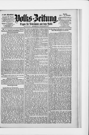 Volks-Zeitung on Aug 27, 1898