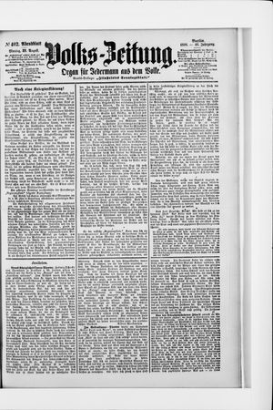 Volks-Zeitung vom 29.08.1898