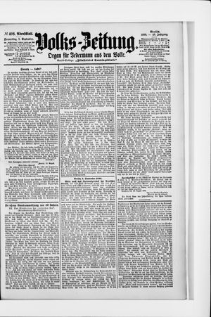 Volks-Zeitung on Sep 1, 1898
