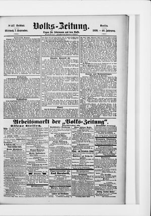 Volks-Zeitung vom 07.09.1898