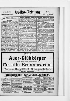 Volks-Zeitung vom 08.09.1898