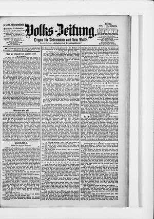 Volks-Zeitung vom 10.09.1898