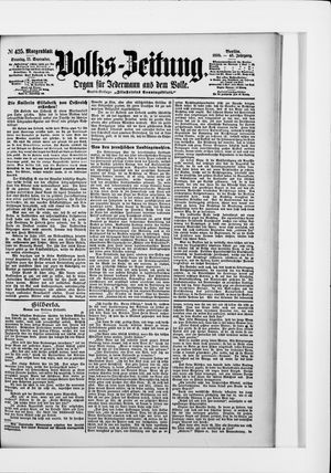 Volks-Zeitung on Sep 11, 1898