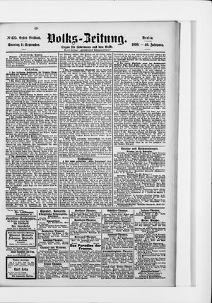 Volks-Zeitung on Sep 11, 1898