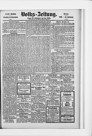 Volks-Zeitung vom 13.09.1898