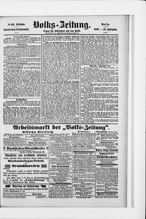 Volks-Zeitung vom 15.09.1898