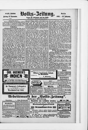 Volks-Zeitung vom 16.09.1898
