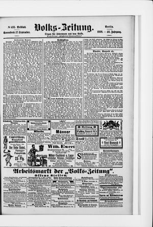 Volks-Zeitung on Sep 17, 1898