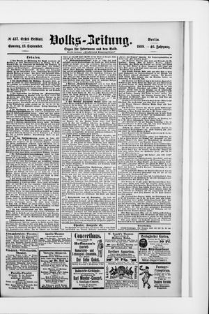 Volks-Zeitung vom 18.09.1898