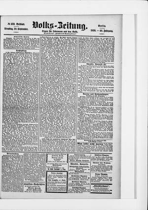 Volks-Zeitung vom 20.09.1898