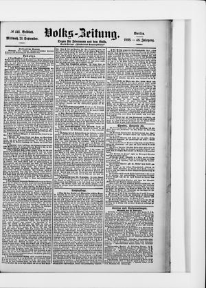 Volks-Zeitung vom 21.09.1898