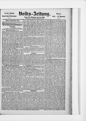 Volks-Zeitung vom 22.09.1898