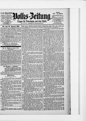 Volks-Zeitung on Sep 27, 1898