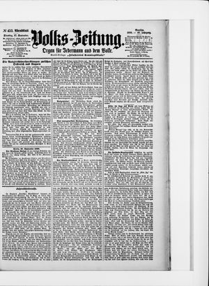 Volks-Zeitung on Sep 27, 1898