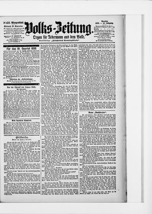 Volks-Zeitung on Sep 28, 1898