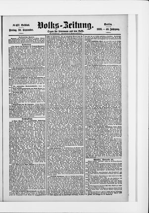 Volks-Zeitung vom 30.09.1898
