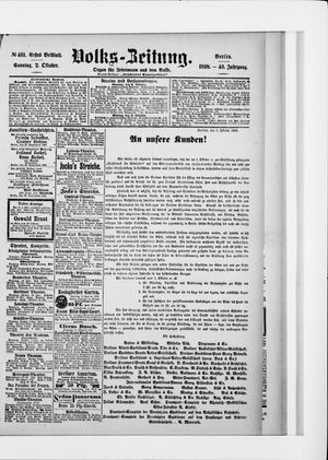 Volks-Zeitung vom 02.10.1898
