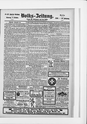 Volks-Zeitung vom 09.10.1898