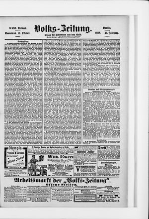 Volks-Zeitung vom 15.10.1898